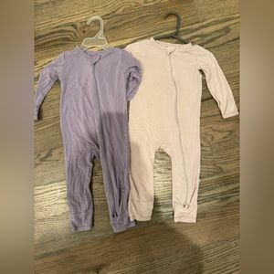 Two pairs of Kyte baby footless pajamas size 18-24 Mo